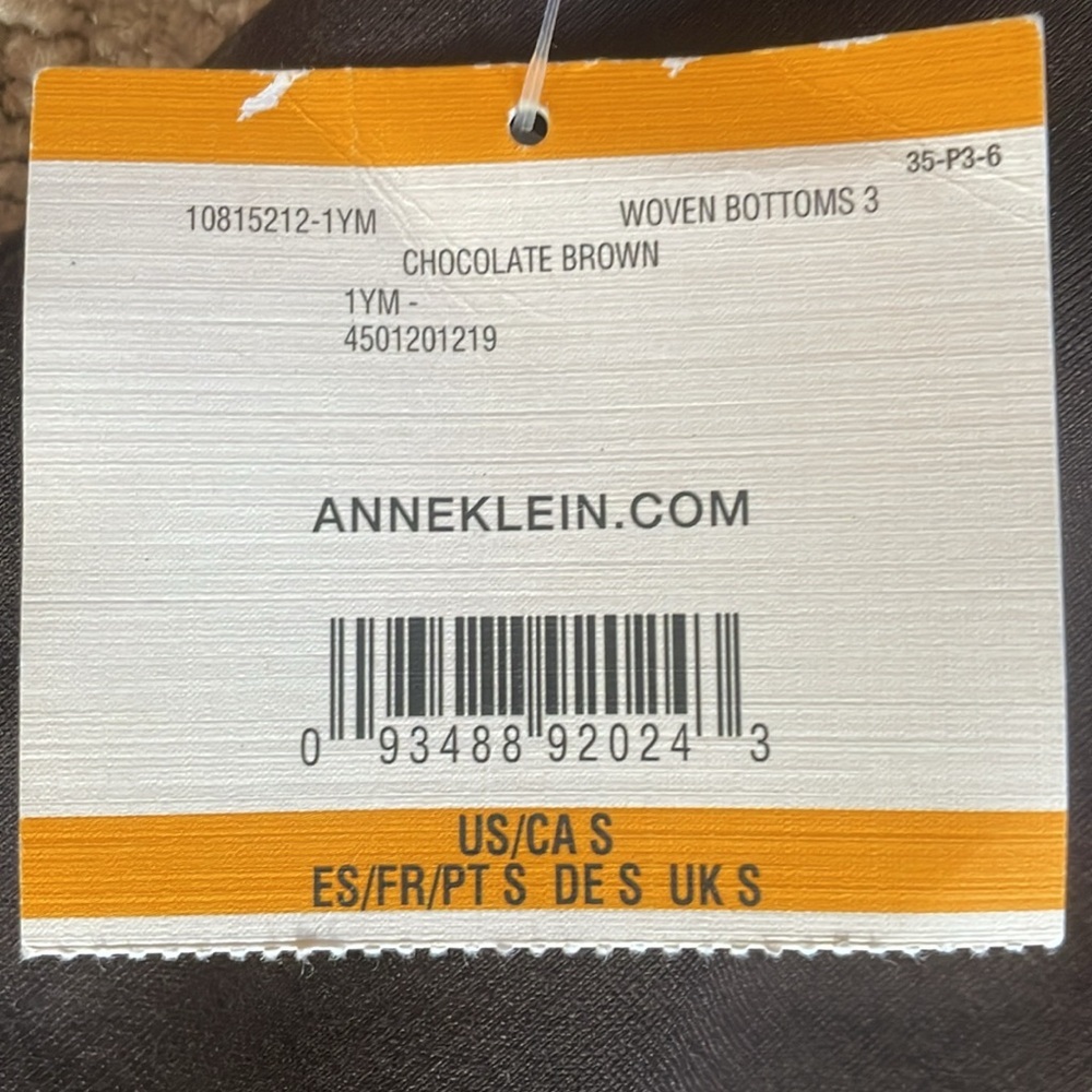 NWT- Anne Klein- Woven Bottoms - Chocolate Brown - Picture 4 of 6